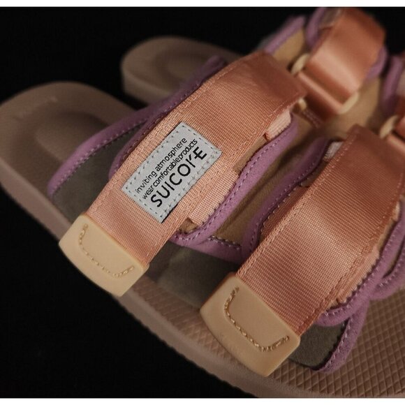 Suicoke MOTO-Mab Strap Sandals Size 36 US W7 M5 Unisex Beige Purple $250 - Picture 4 of 10